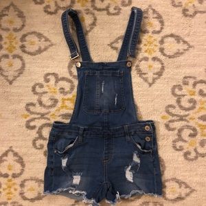Papaya Denim Overalls Size M (fits S-M)